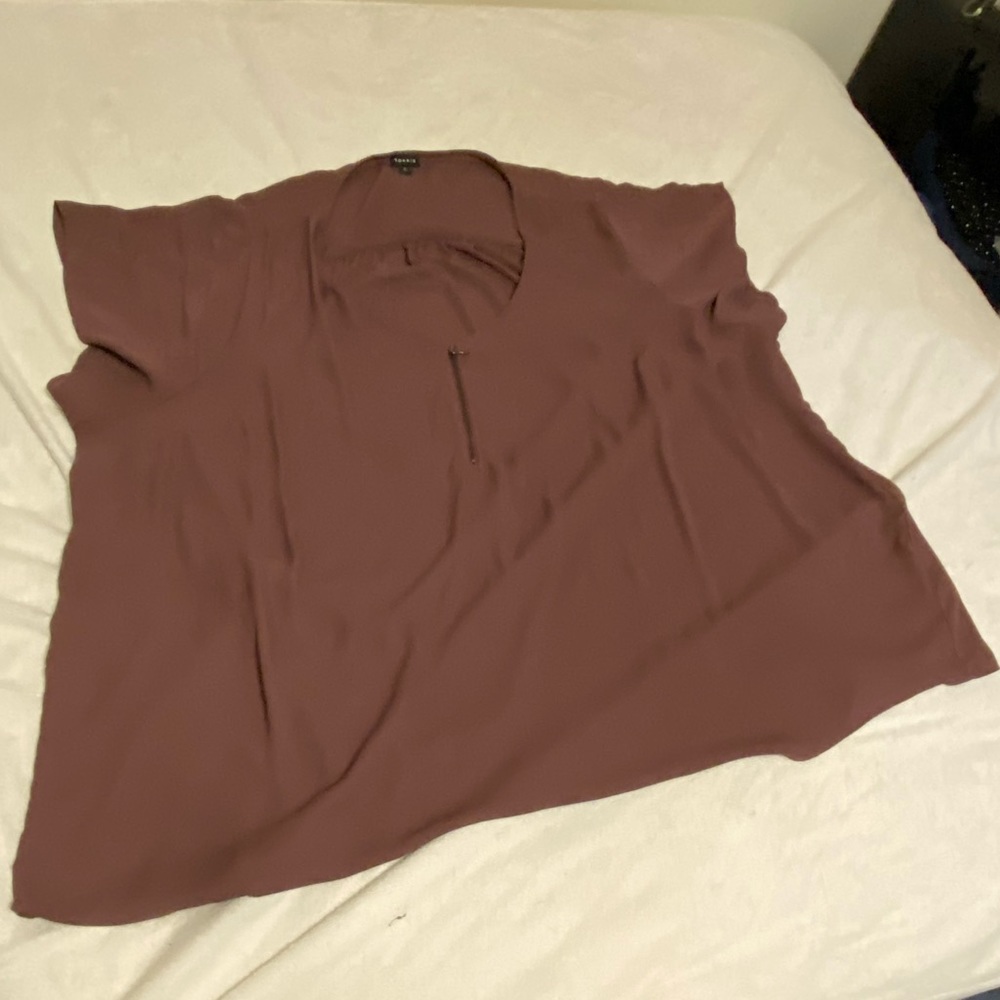 Torrid Purple Wind Georgette Zip top size 6
